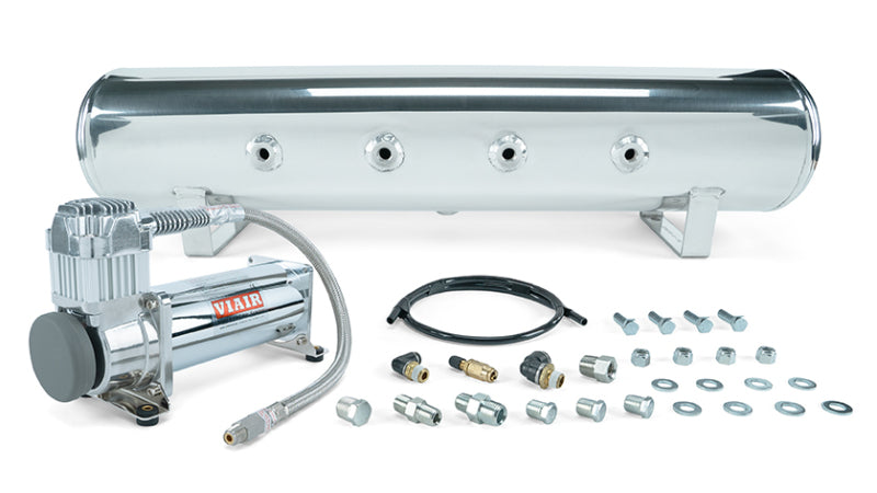 Air Lift 4 Gal 7-Port Tank & Viair 444C Chrome Comp | 27803