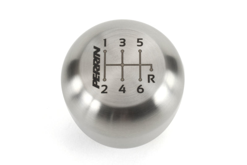 Perrin 17-18 Honda Civic Brushed Stainless Steel Large Shift Knob - 6 Speed.