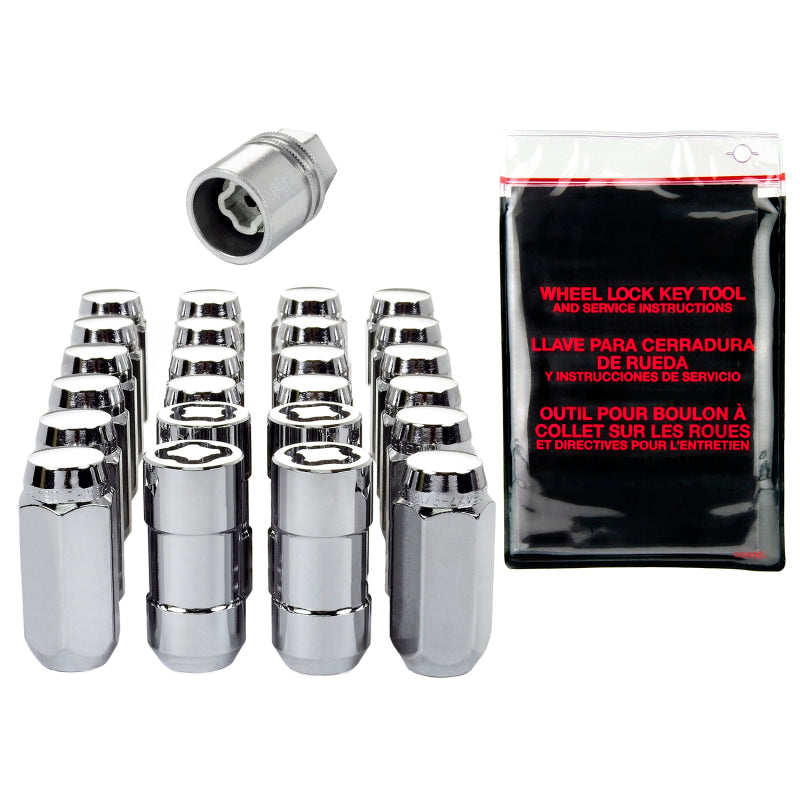 McGard 6 Lug Hex Install Kit w/Locks (Cone Seat Nut) M14X1.5 / 22mm Hex / 1.945in. Length - Chrome.