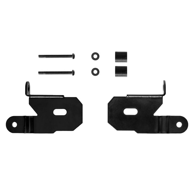 KC HiLiTES 18-19 Jeep Wrangler JL A-Pillar Light Mount Bracket Set (Pair) - Black.