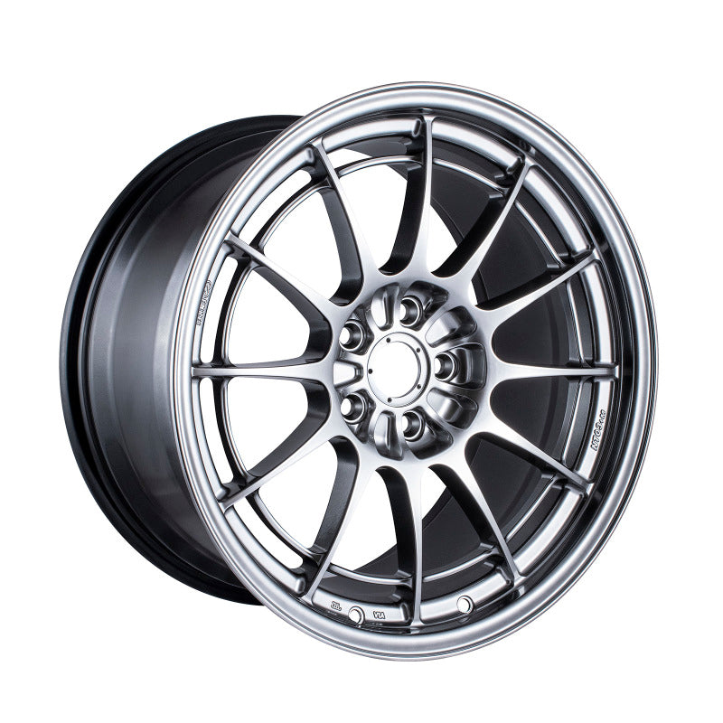 Enkei NT03+M 18x9.5 5x108 40mm Offset 72.6mm Bore Hyper Silver Wheel.