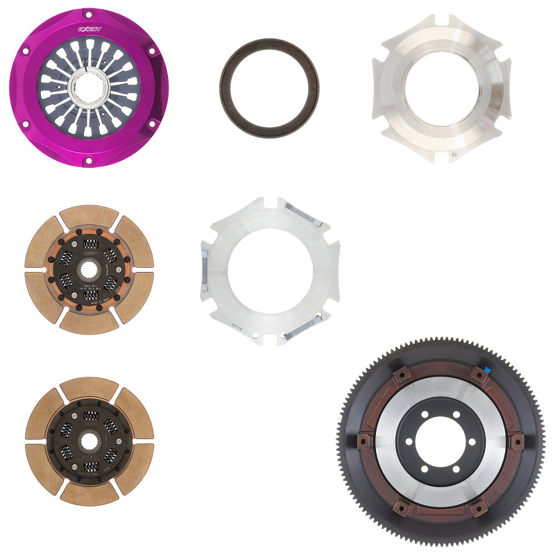 Exedy 1993-1995 Mazda RX-7 R2 Hyper Twin Cerametallic Clutch Sprung Center Disc Pull Type.