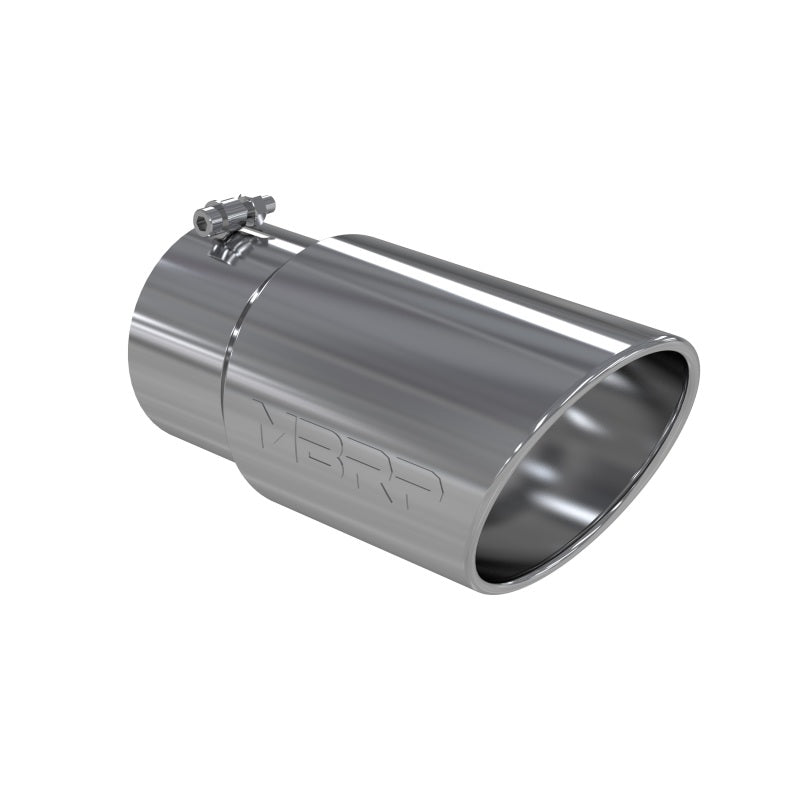 MBRP Universal Tip 6 O.D. Angled Rolled End 5 inlet 12 length.