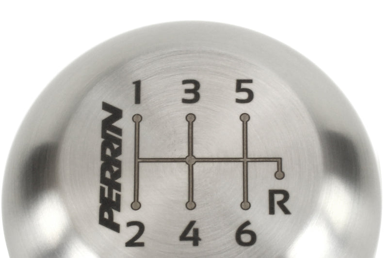 Perrin 17-18 Honda Civic Brushed Stainless Steel Large Shift Knob - 6 Speed.