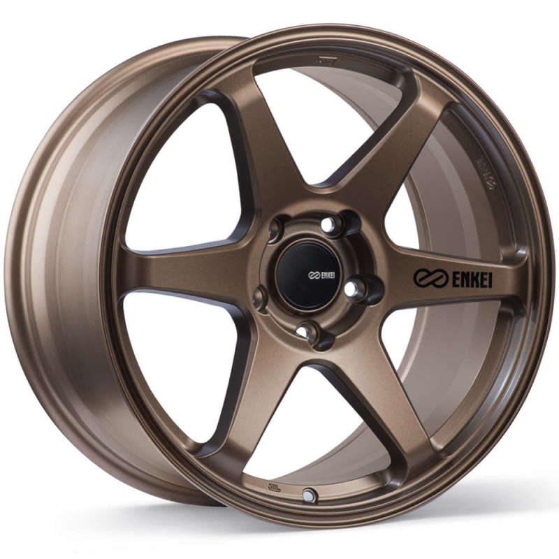 Enkei T6R 17x8 40mm Offset 5x114.3 Bolt Pattern 72.6 Bore Matte Bronze Wheel.