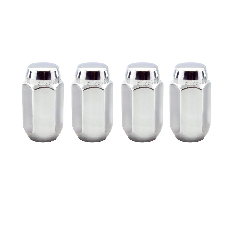 McGard Hex Lug Nut (Cone Seat) M14X1.5 / 22mm Hex / 1.635in. Length (4-Pack) - Chrome.