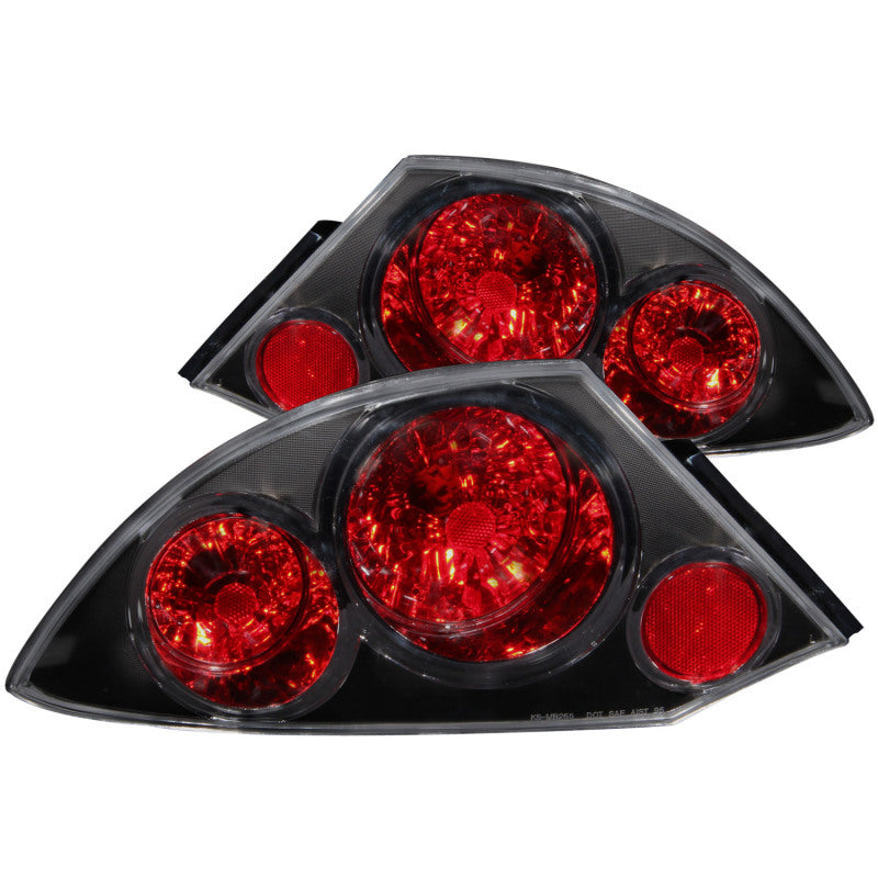ANZO 2000-2005 Mitsubishi Eclipse Taillights Black.
