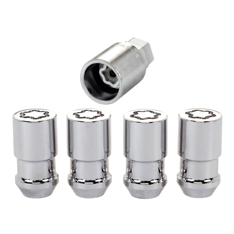 McGard Wheel Lock Nut Set - 4pk. (Cone Seat) 1/2-20 / 3/4 & 13/16 Dual Hex / 1.66in. Length - Chrome.