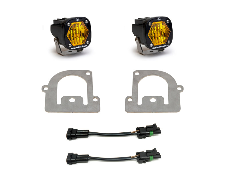 Baja Designs 21+ Ford Bronco Sport S1 WC LED Fog Pocket Light Kit - Amber.