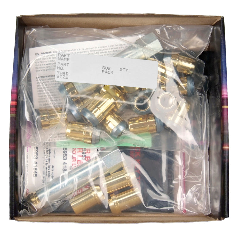 McGard SplineDrive Tuner 5 Lug Install Kit w/Locks & Tool (Cone) M12X1.25 / 13/16 Hex - Gold.