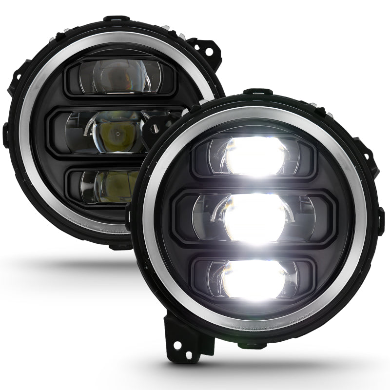 ANZO 2018-2019 Jeep Wrangler Full Led ProjectorH.L Black.
