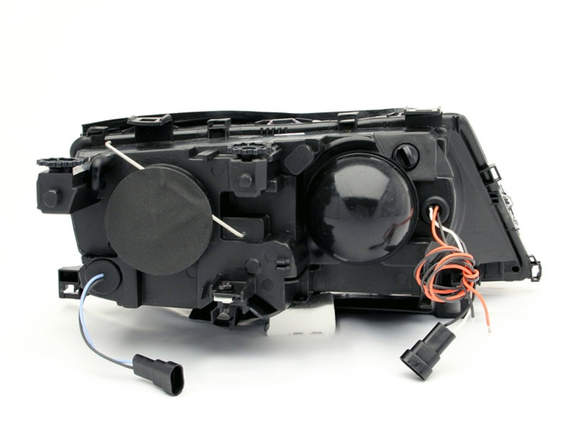 ANZO 2002-2005 BMW 3 Series E46 Projector Headlights w/ Halo Black.