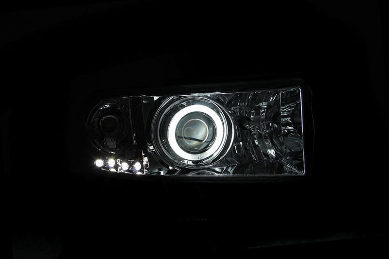 ANZO 1994-2001 Dodge Ram Projector Headlights w/ Halo Chrome.