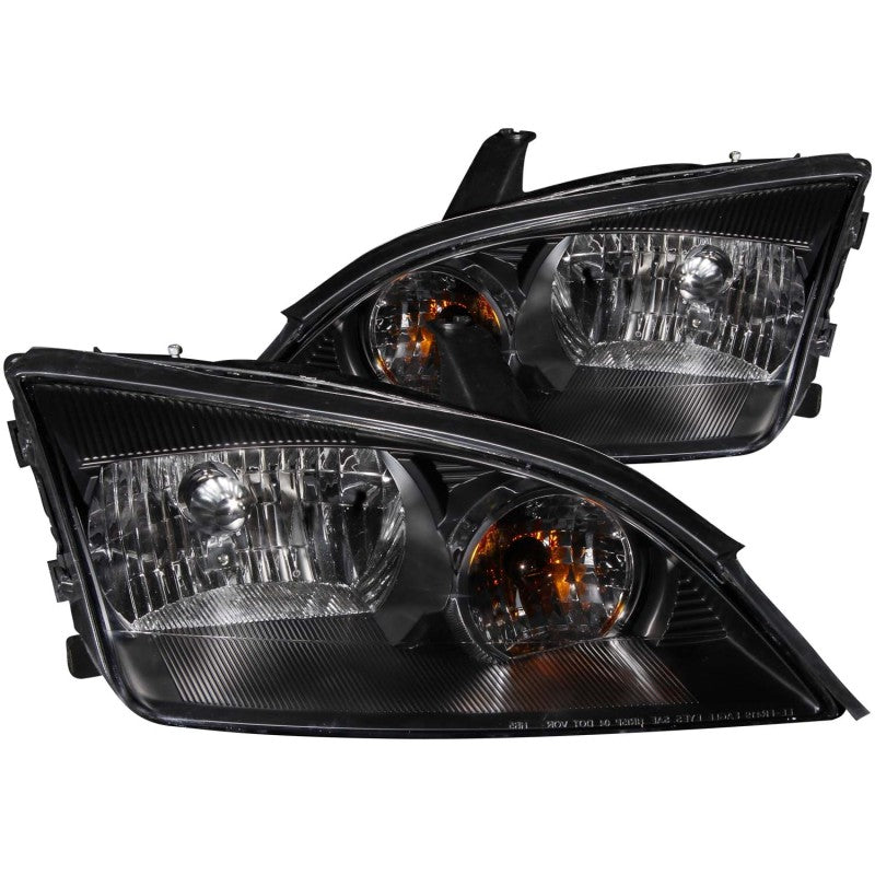 ANZO 2005-2007 Ford Focus Crystal Headlights Black.