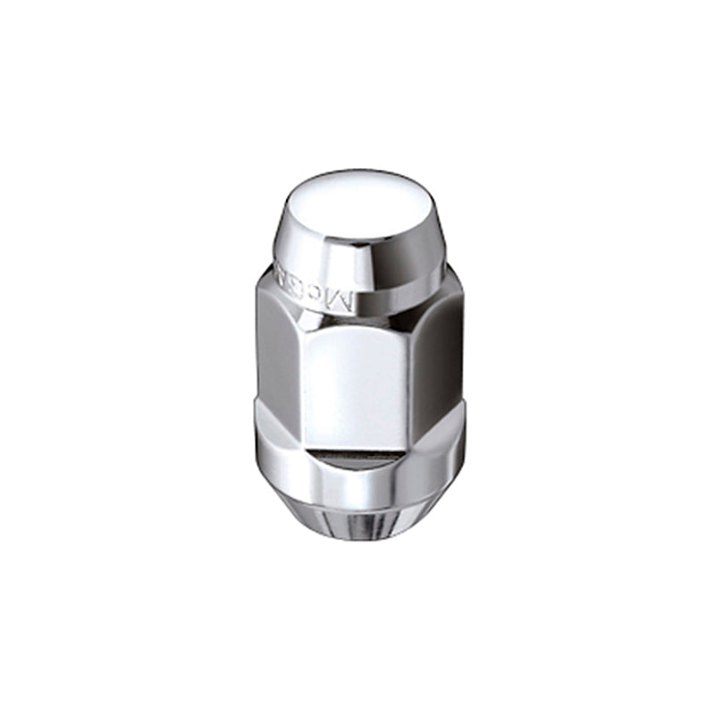McGard Hex Lug Nut (Cone Seat Bulge Style) M12X1.5 / 3/4 Hex / 1.45in. Length (4-Pack) - Chrome.