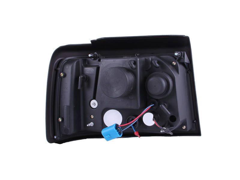 ANZO 1992-1996 Ford F-150 Projector Headlights w/ Halo Chrome w/ Side Markers and Parking Lights.