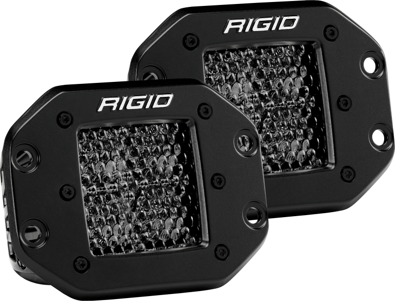 Rigid Industries D Series PRO Midnight Edition - Spot - Diffused - Pair.