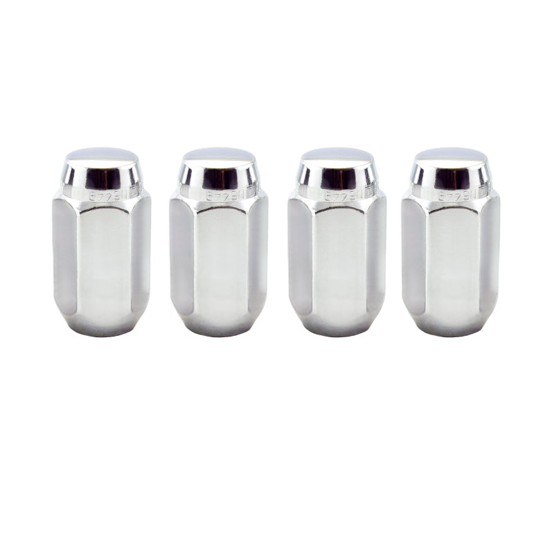 McGard Hex Lug Nut (Cone Seat) M14X1.5 / 22mm Hex / 1.635in. Length (4-Pack) - Chrome.