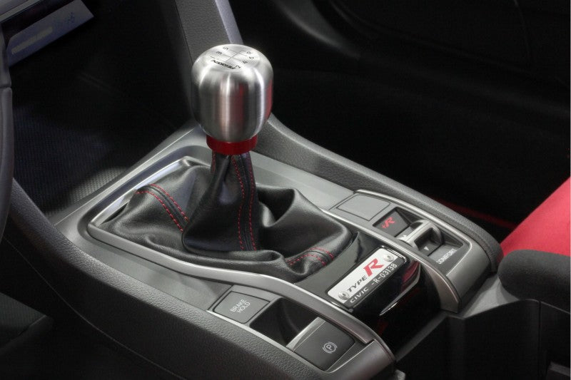 Perrin 17-18 Honda Civic Brushed Stainless Steel Large Shift Knob - 6 Speed.