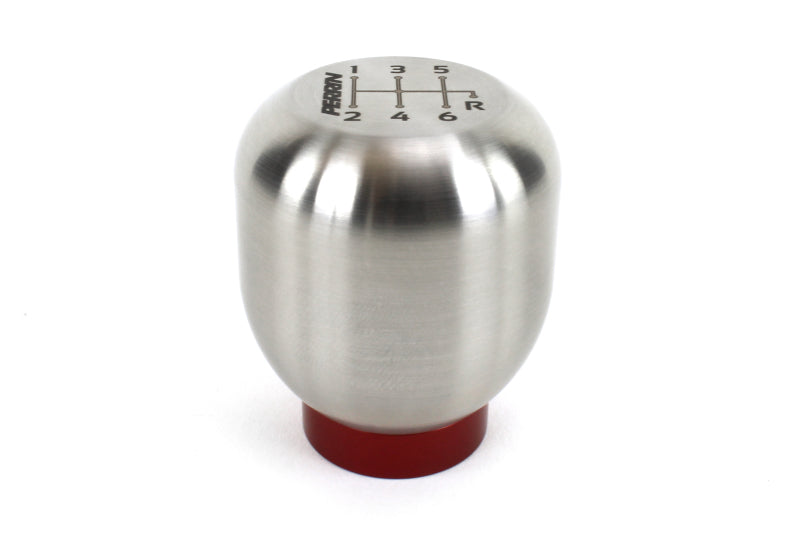 Perrin 17-18 Honda Civic Brushed Stainless Steel Large Shift Knob - 6 Speed.