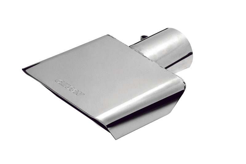 Gibson Rectangle Sport Tip - Center - 6x2.75in OD/2.5in Inlet/9.5in Length - Stainless.