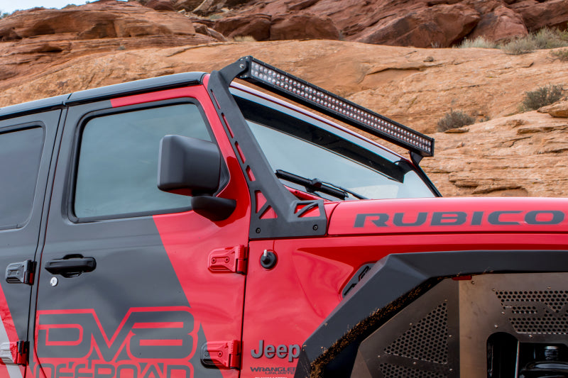 DV8 Offroad 2018+ Jeep Wrangler JL Over Windshield Light Bar Bracket.