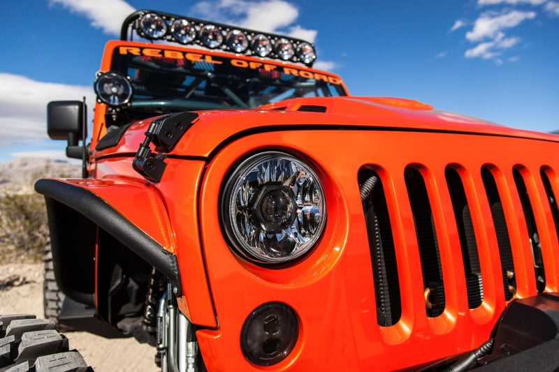 KC HiLiTES 07-18 Jeep JK (Not for Rubicon/Sahara) 7in. Gravity LED Pro DOT Headlight (Pair Pack Sys).
