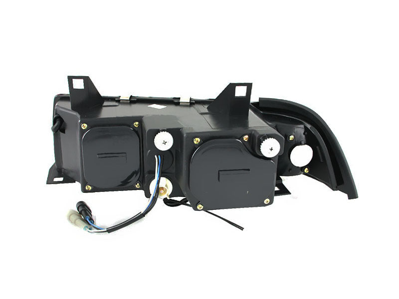 ANZO 1992-1998 BMW 3 Series E36 Projector Headlights w/ Halo Chrome G2 1 pc.
