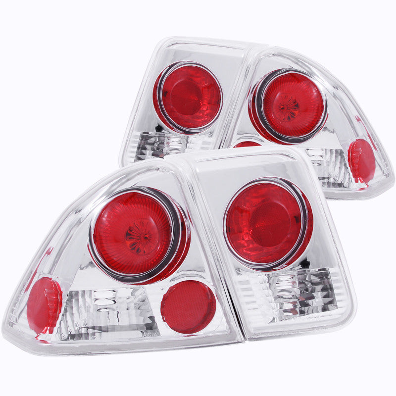 ANZO 2001-2004 Honda Civic Taillights Chrome.