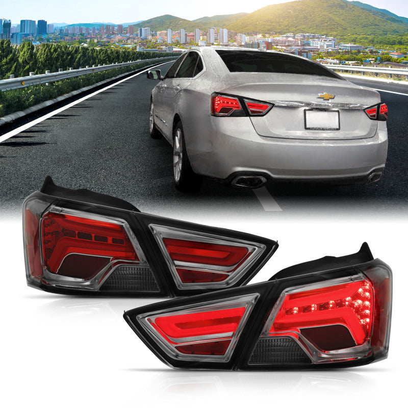 ANZO 14-18 Chevrolet Impala LED Taillights Smoke.