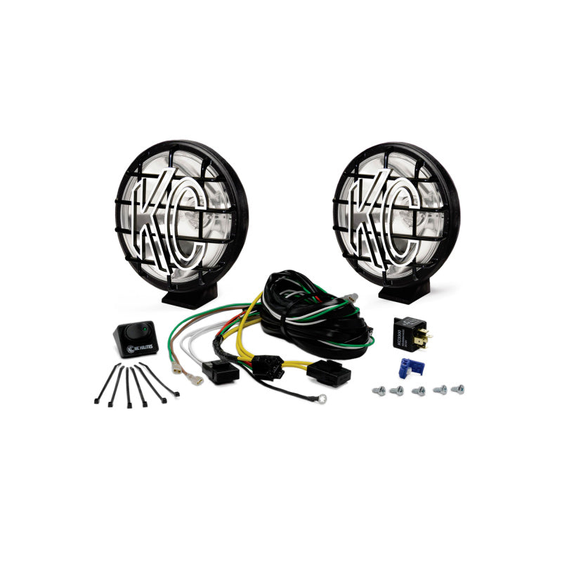 KC HiLiTES Apollo Pro 5in. Halogen Light 55w Spot Beam (Pair Pack System) - Black.