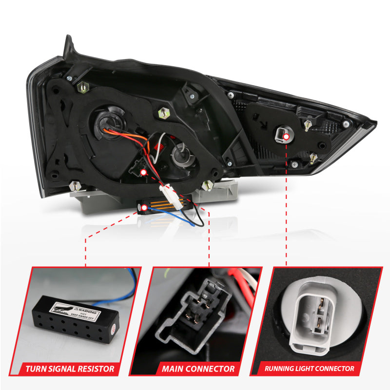 ANZO 14-18 Chevrolet Impala LED Taillights Smoke.