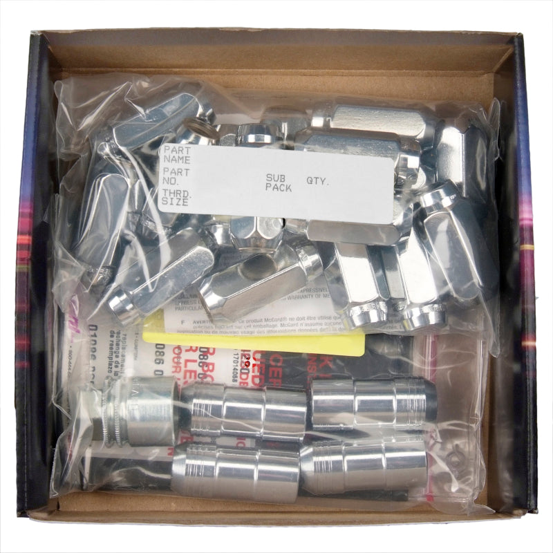 McGard 6 Lug Hex Install Kit w/Locks (Cone Seat Nut) M14X1.5 / 22mm Hex / 1.945in. Length - Chrome.