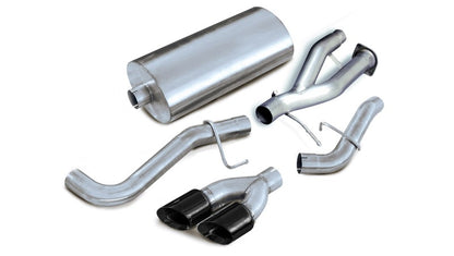 Corsa 02-06 Cadillac Escalade 6.0L V8 3in Cat-Back Single Side w Twin 4in Black Pro-Series Tips