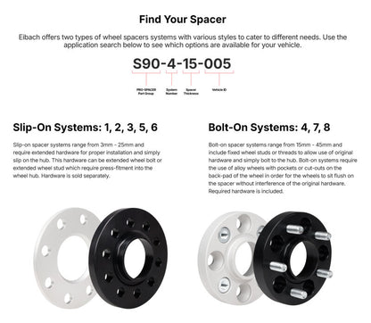 Eibach Pro-Spacer 25mm Spacer / Bolt Pattern 5x114.3 / Hub Center 70.5 for 94-04 Ford Mustang (SN95)