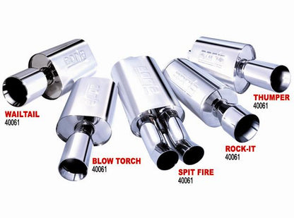 Borla Wailtail Oval 2-1/4in x 5in Side Round Out Boomer Muffler
