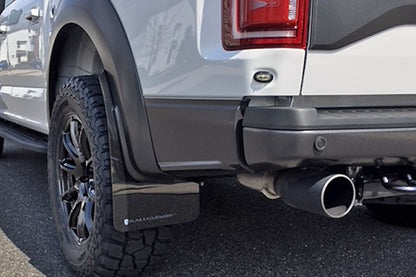 Rally Armor 17-19 Ford F-150 Raptor UR Black Mud Flap w/ Dark Grey Logo.