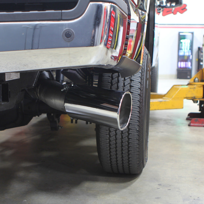 Banks Power 2017 Ford 6.7L 5in Monster Exhaust System - Single Exhaust w/ Chrome Tip.