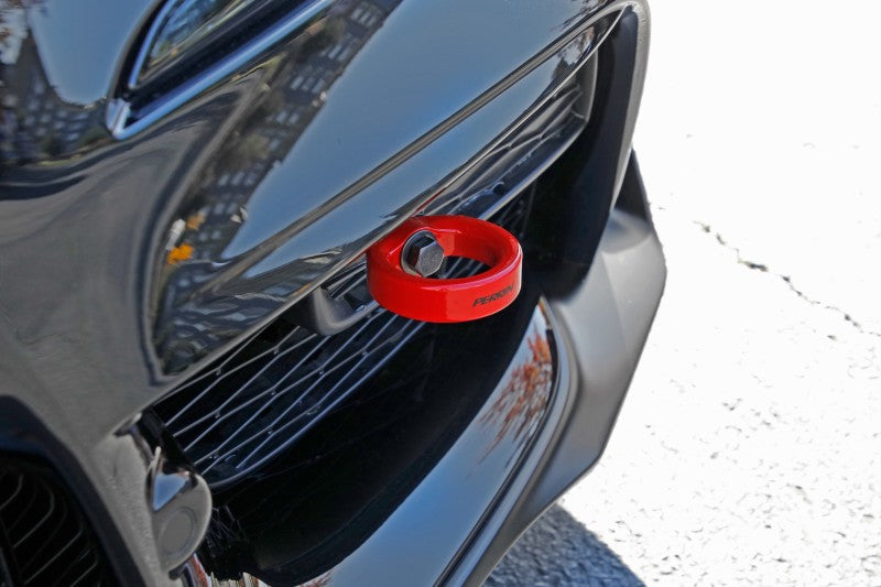 Perrin 2020 Toyota Supra Tow Hook Kit (Front) - Red.