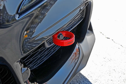 Perrin 2020 Toyota Supra Tow Hook Kit (Front) - Red.