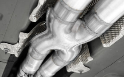 MBRP 15-Up Challenger 5.7 / 17-Up 6.2L/6.4L 3in Race Series Cat-Back w/ Quad Tips T304 Exhaust.