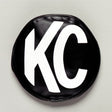 KC HiLiTES 5in. Round Soft Cover (Pair) - Black w/White KC Logo.