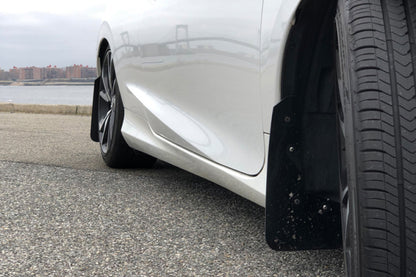 Rally Armor 16-19 Honda Civic Si UR Black Mud Flap w/ Blue Logo.