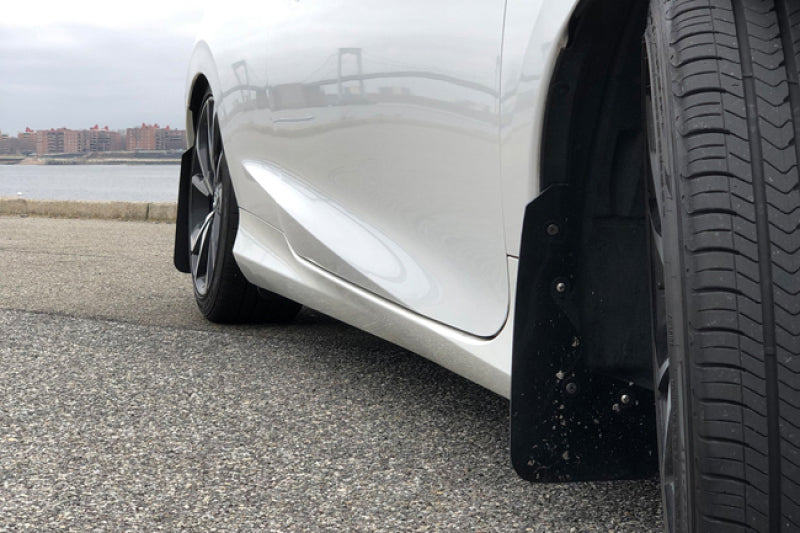 Rally Armor 16-19 Honda Civic Si UR Black Mud Flap w/ Red Logo.