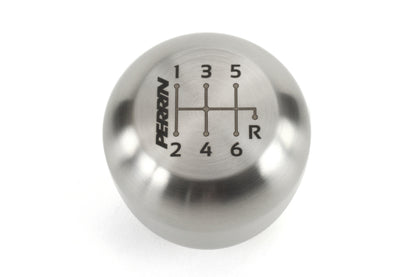 Perrin 17-18 Honda Civic Brushed Stainless Steel Large Shift Knob - 6 Speed.