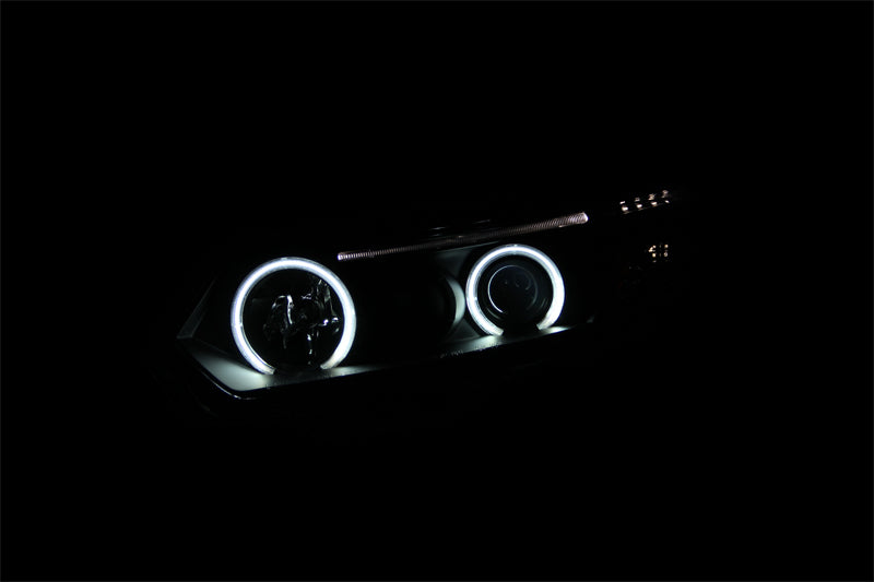 ANZO 2006-2011 Honda Civic Projector Headlights w/ Halo Black (CCFL).