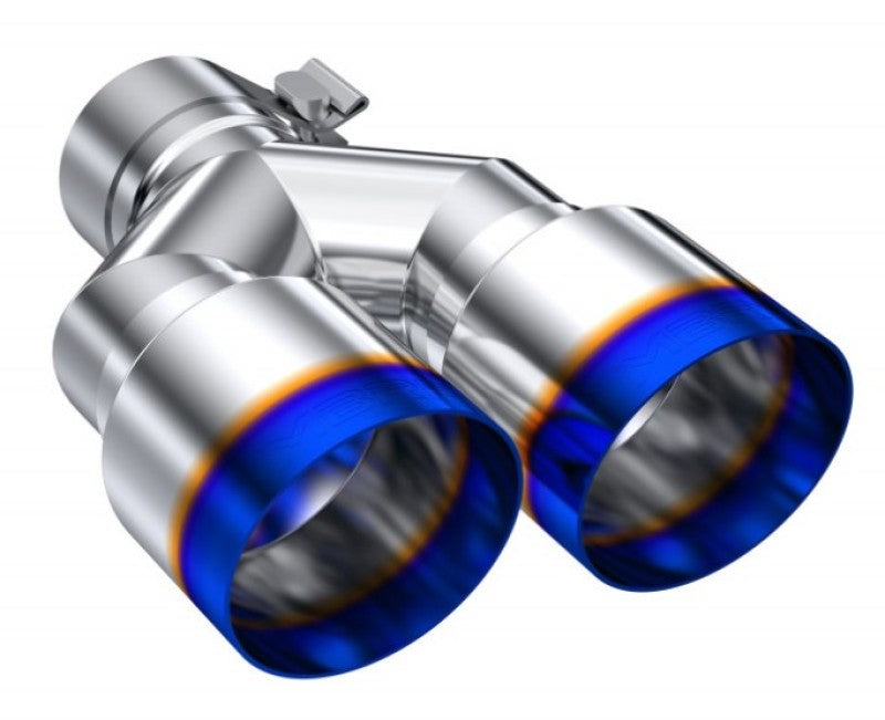 MBRP Burnt End Tip 2.5 ID, Dual 3.5 OD Out, 9.5 length, Single wall 304 Stainless Steel.