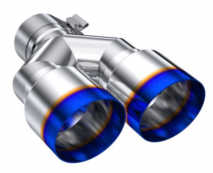 MBRP Burnt End Tip 2.5 ID, Dual 3.5 OD Out, 9.5 length, Single wall 304 Stainless Steel.