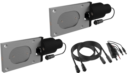 QTP Bolt-On QTEC Dual Low Profile Oval Electric Cutout Valves - Pair.