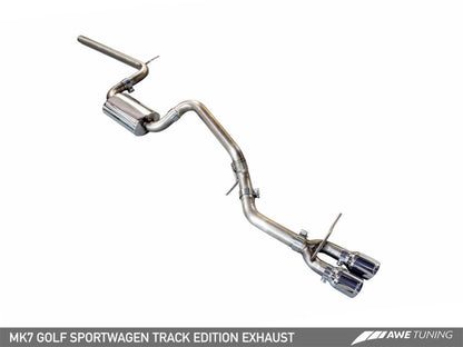 AWE Tuning Track Catback Exhaust - Chrome Silver 90MM Tips | 3020-22016